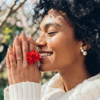 Anillos difusores de chiffón con fragancia – Rojo rosa