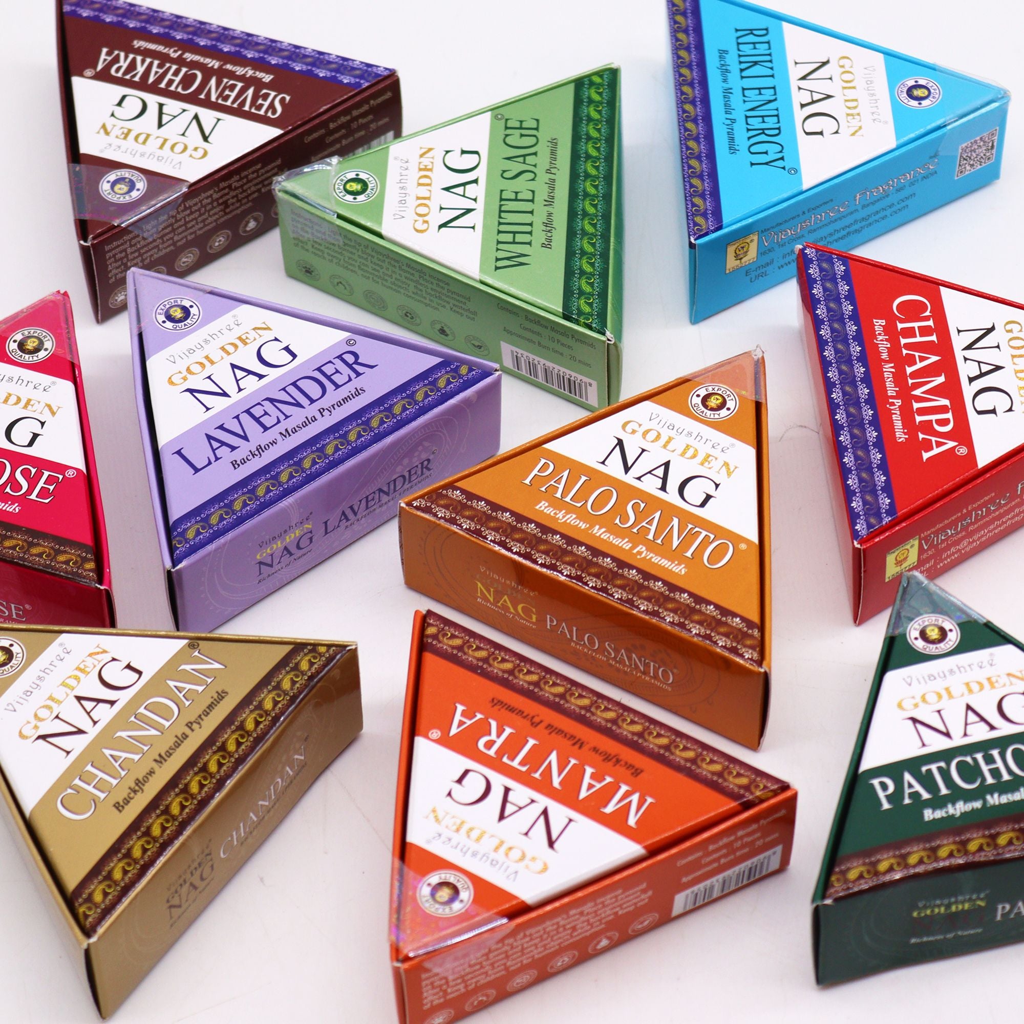 Conos de Incienso Jumbo Nag Dorado - Palo Santo Reflujo 42g