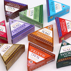 Conos de Incienso Jumbo Dorado Nag - Champa Reflujo 42g