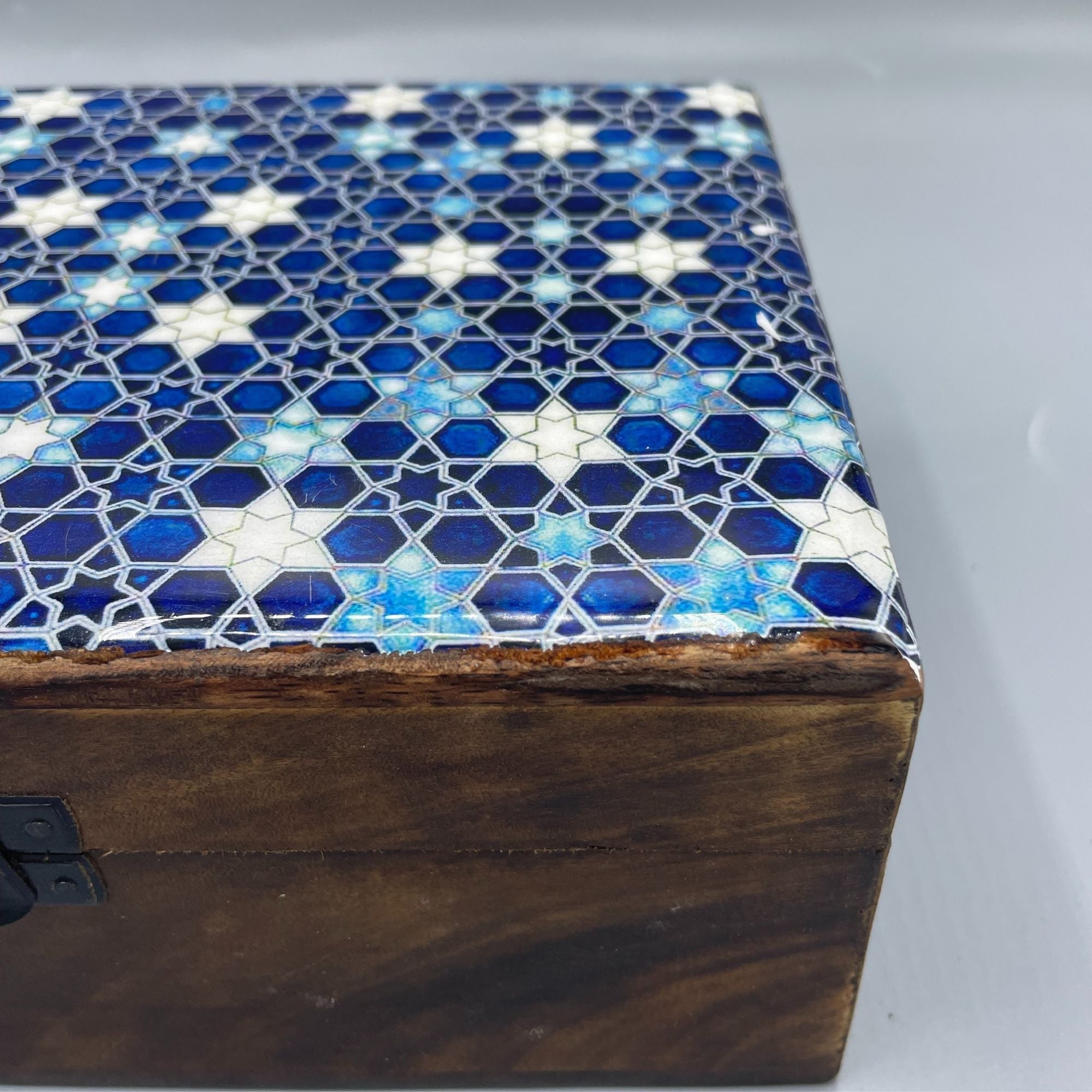 Caja de Madera con Acabado Cerámico (Artesanal) ( 22 modelos diferentes )