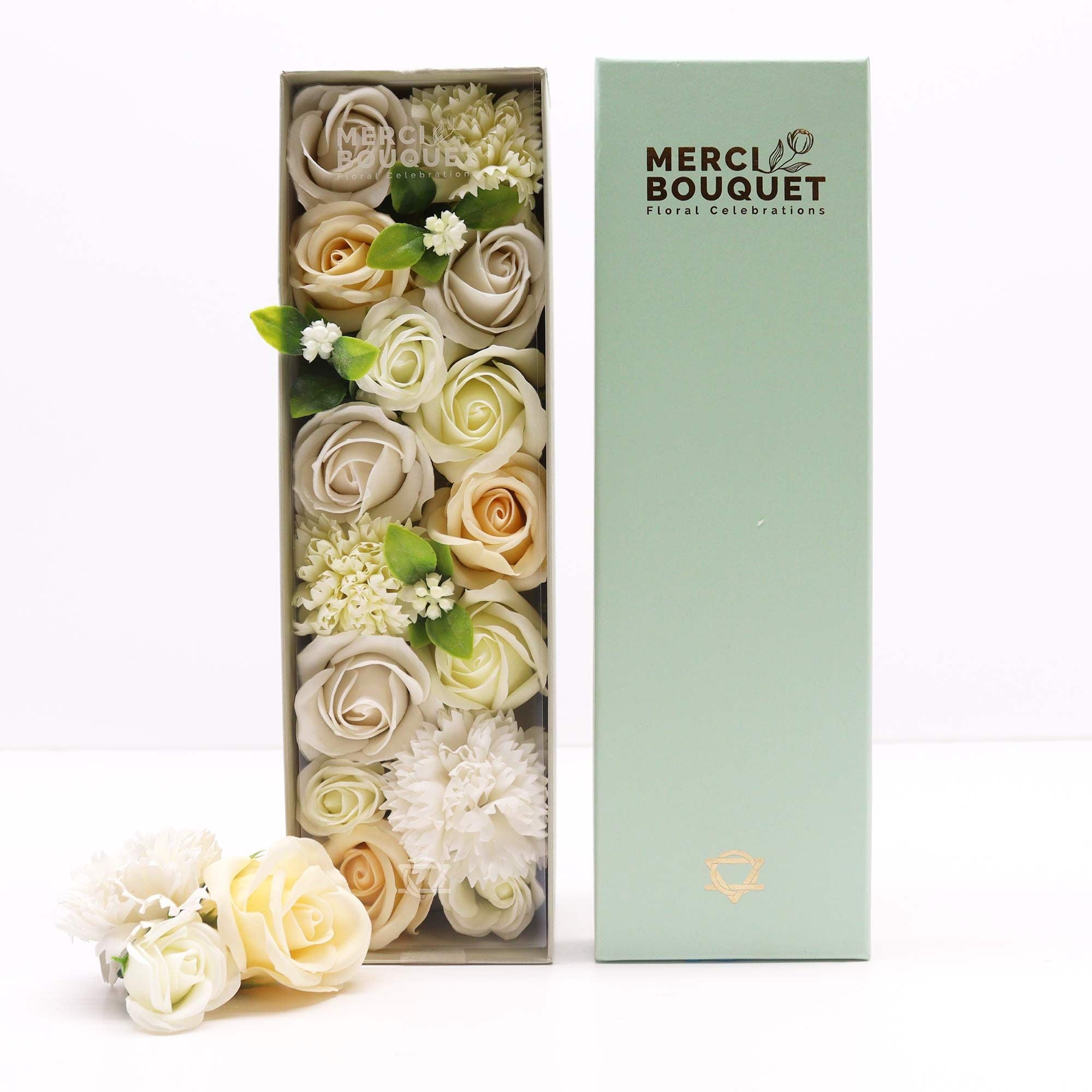 Flores de Jabón Celebraciones y Festejos -  Caja Larga ( 6 modelos diferentes )