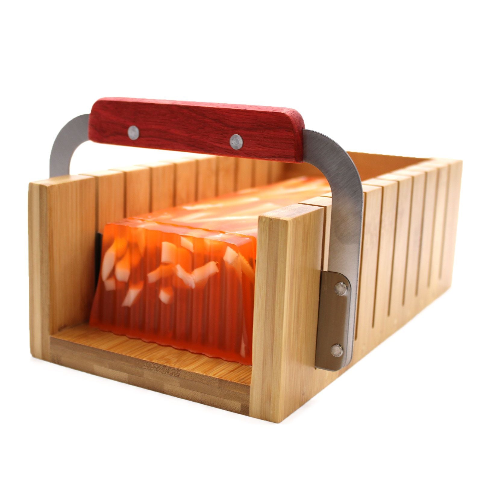 Juego de cortadores de jabón de madera - Cortador ondulado y recto