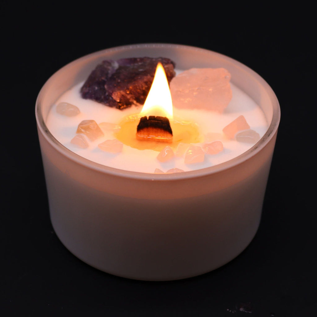 Vela de Chakra con Cristales Naturales ( 8 modelos )