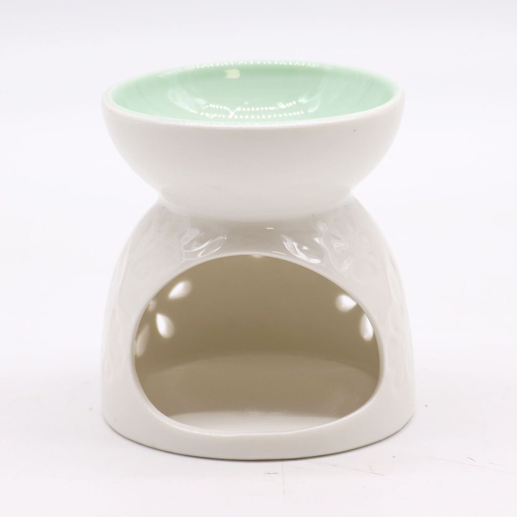 Quemador aceite clásico -  Floral y Azul