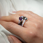 Conjunto de 3 Anillos con Gemas Ninfa ( 7 modelos )