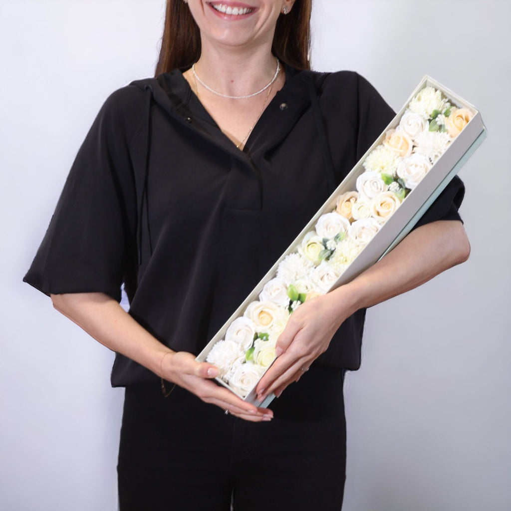 Flores de Jabón Celebraciones y Festejos -  Caja Extra Larga ( 7 modelos diferentes )