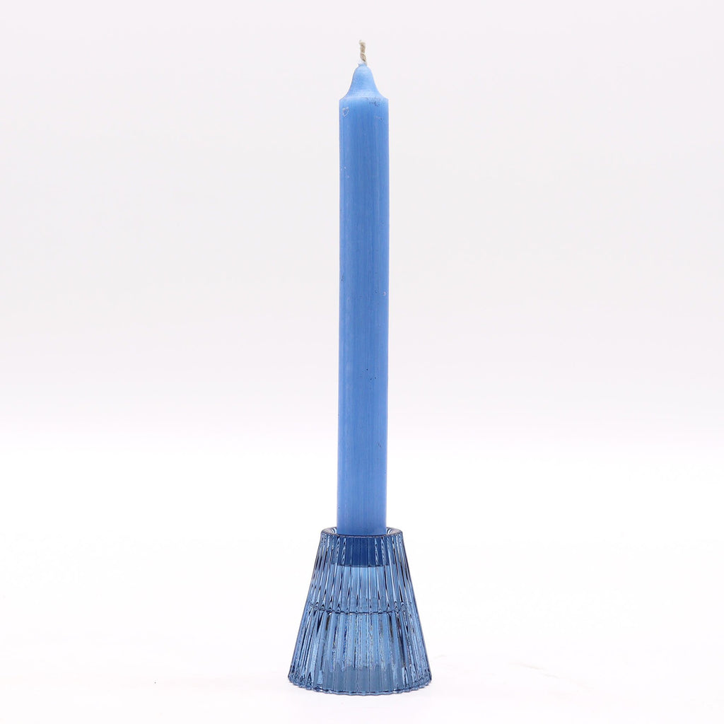 Portavelas reversible para cena / vela de té - Azul real