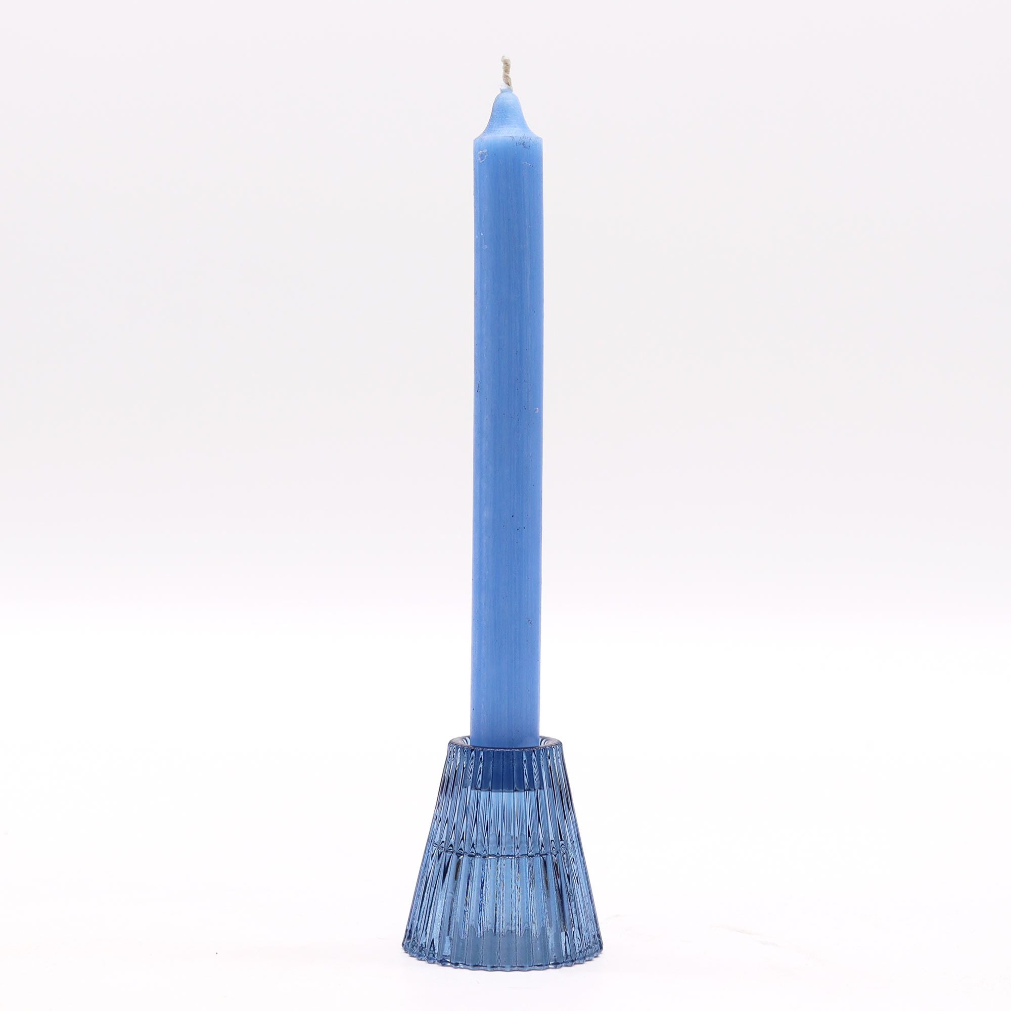 Portavelas reversible para cena / vela de té - Azul real