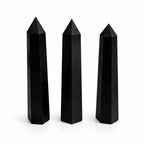 Punta obelisco de seis caras de gema aprox. 17 cm - Turmalina negra