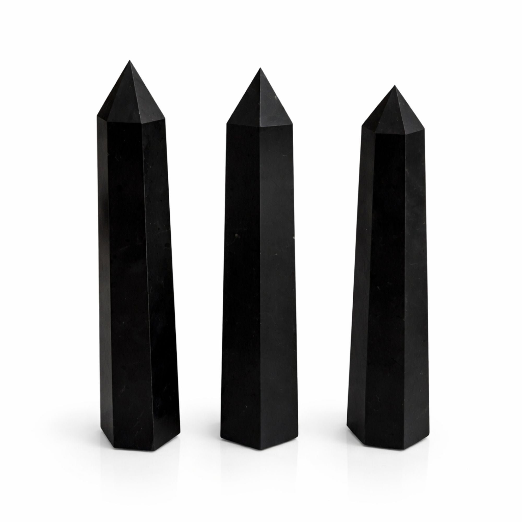 Punta Obelisco de Seis Caras de Piedra Preciosa ( 8 piedras diferentes )
