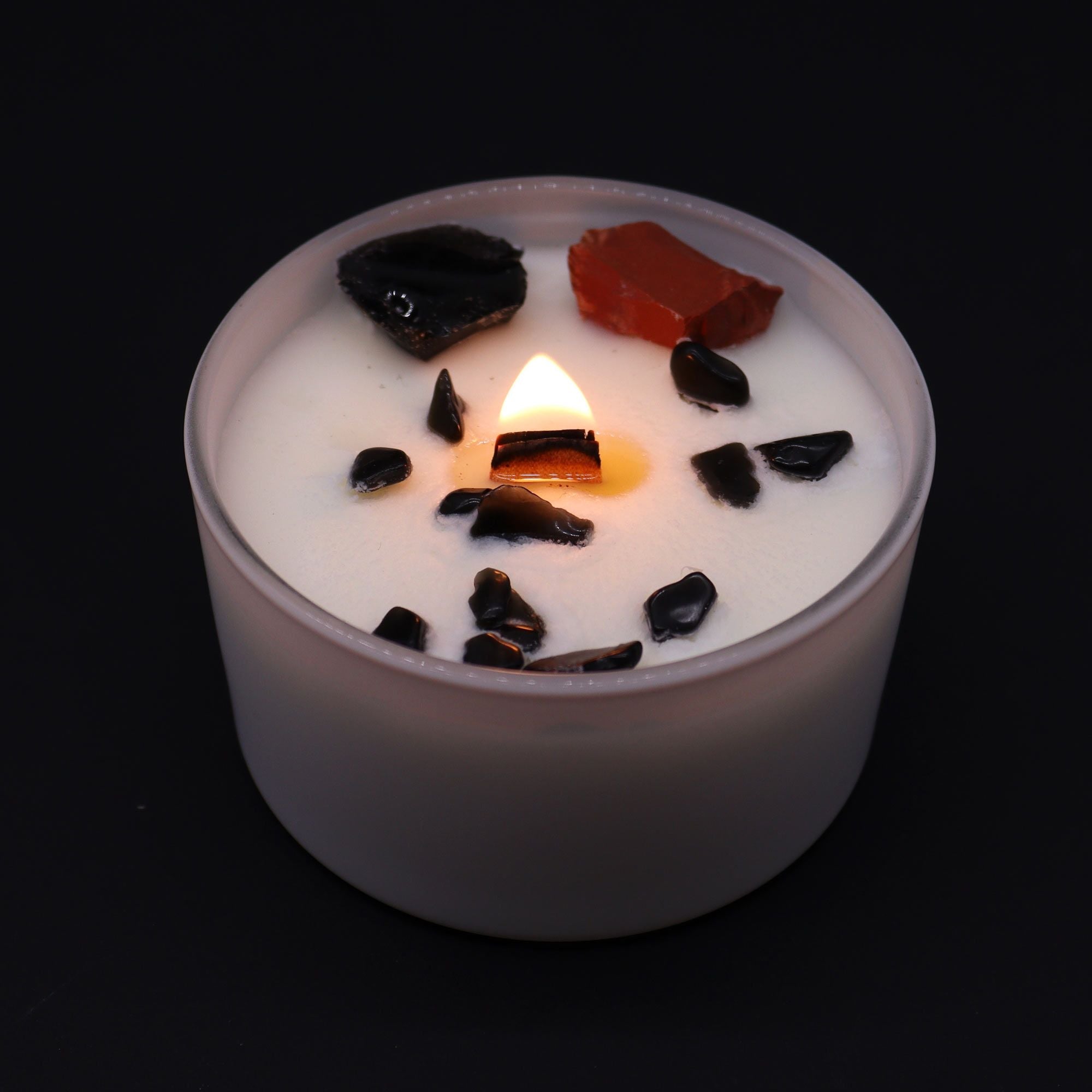 Vela de Chakra con Cristales Naturales ( 8 modelos )