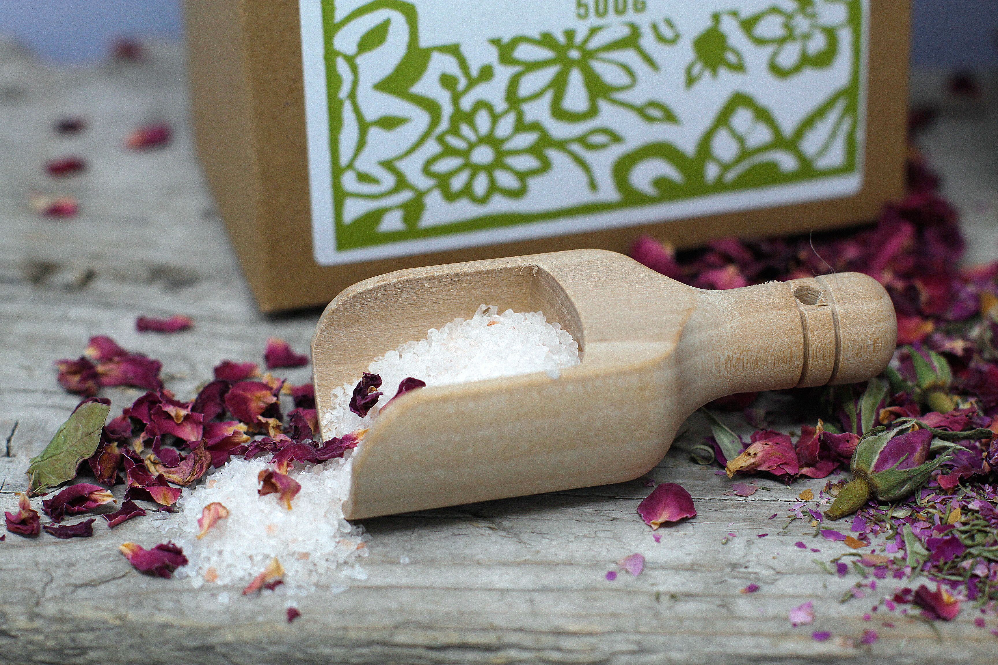 500 g de sal de baño - Ylang y rosa del Himalaya