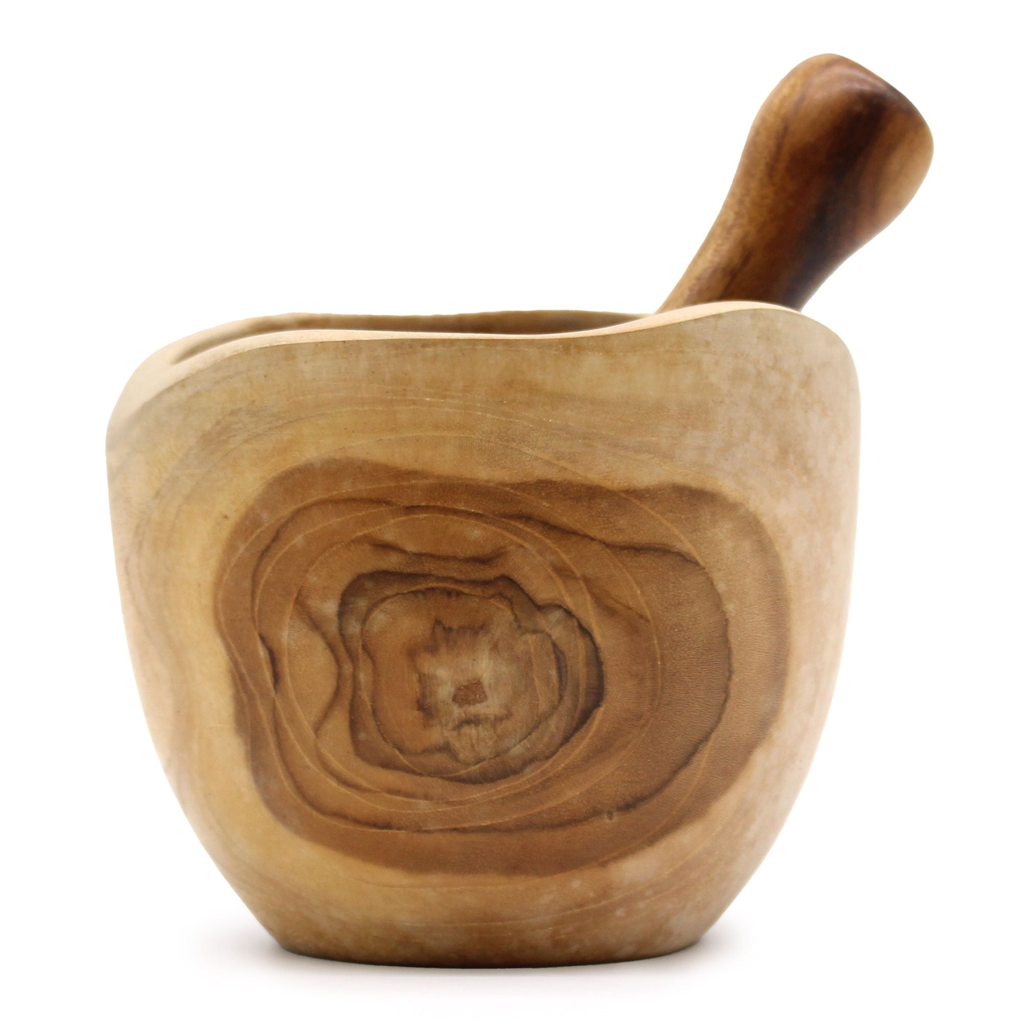 Mortero y Maja de Piedra Natural o Madera de Teca ( 6 modelos )