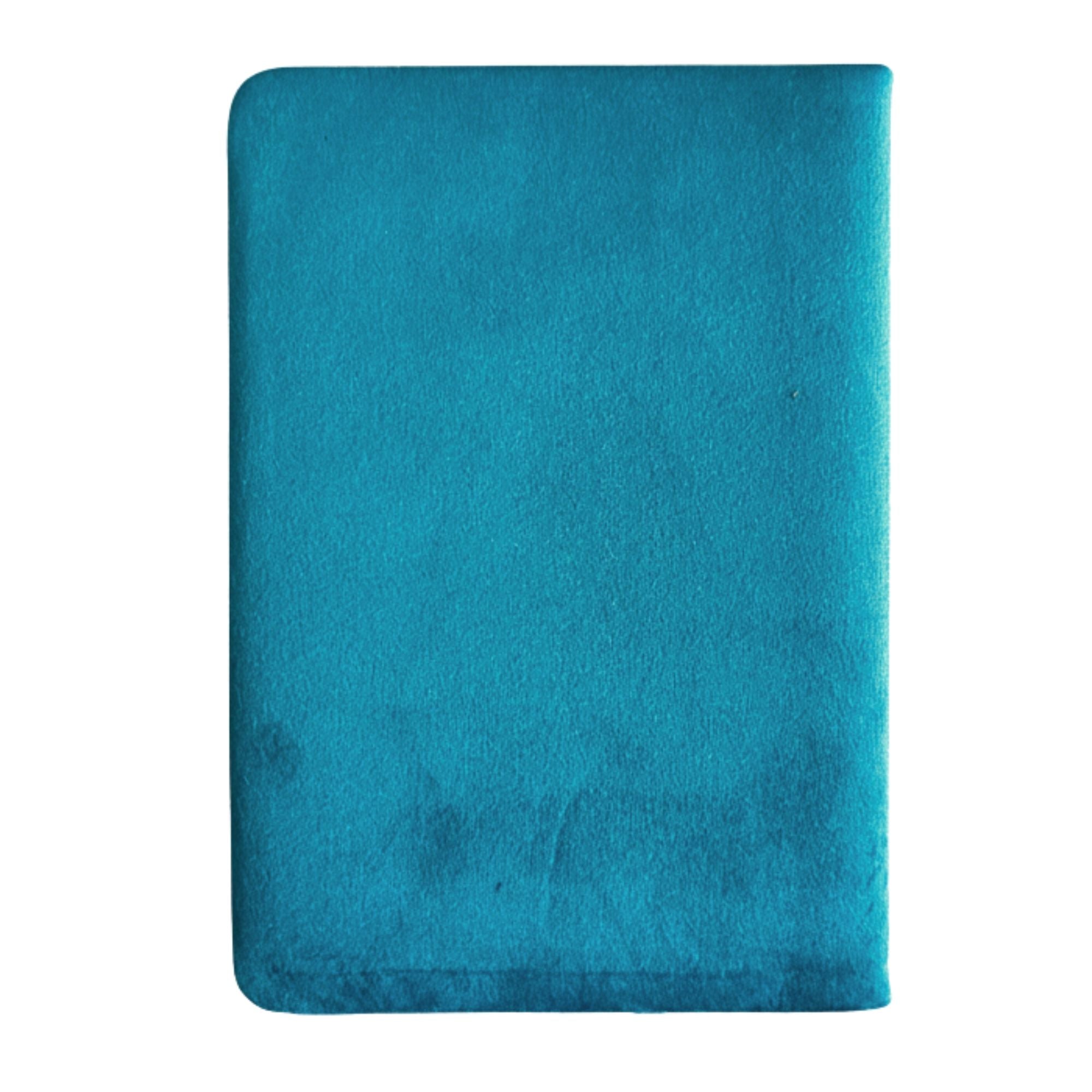 Cuaderno de terciopelo azul claro - 80 páginas - Abraza el viaje