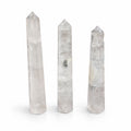 puntas de obelisco de seis caras de piedra preciosa, aprox. 17 cm - cristal de roca