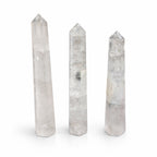 puntas de obelisco de seis caras de piedra preciosa, aprox. 17 cm - cristal de roca