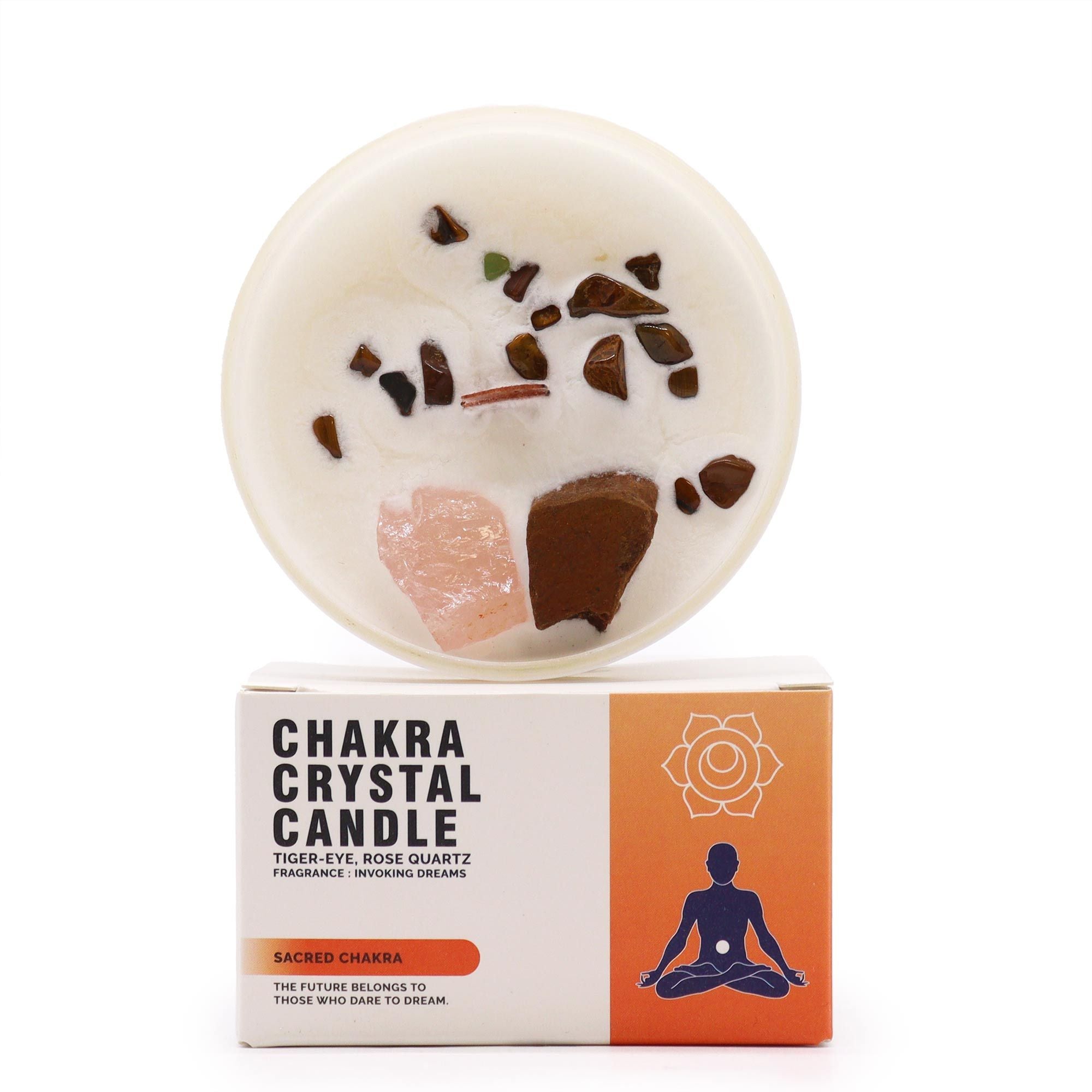 Vela de Chakra con Cristales Naturales ( 8 modelos )