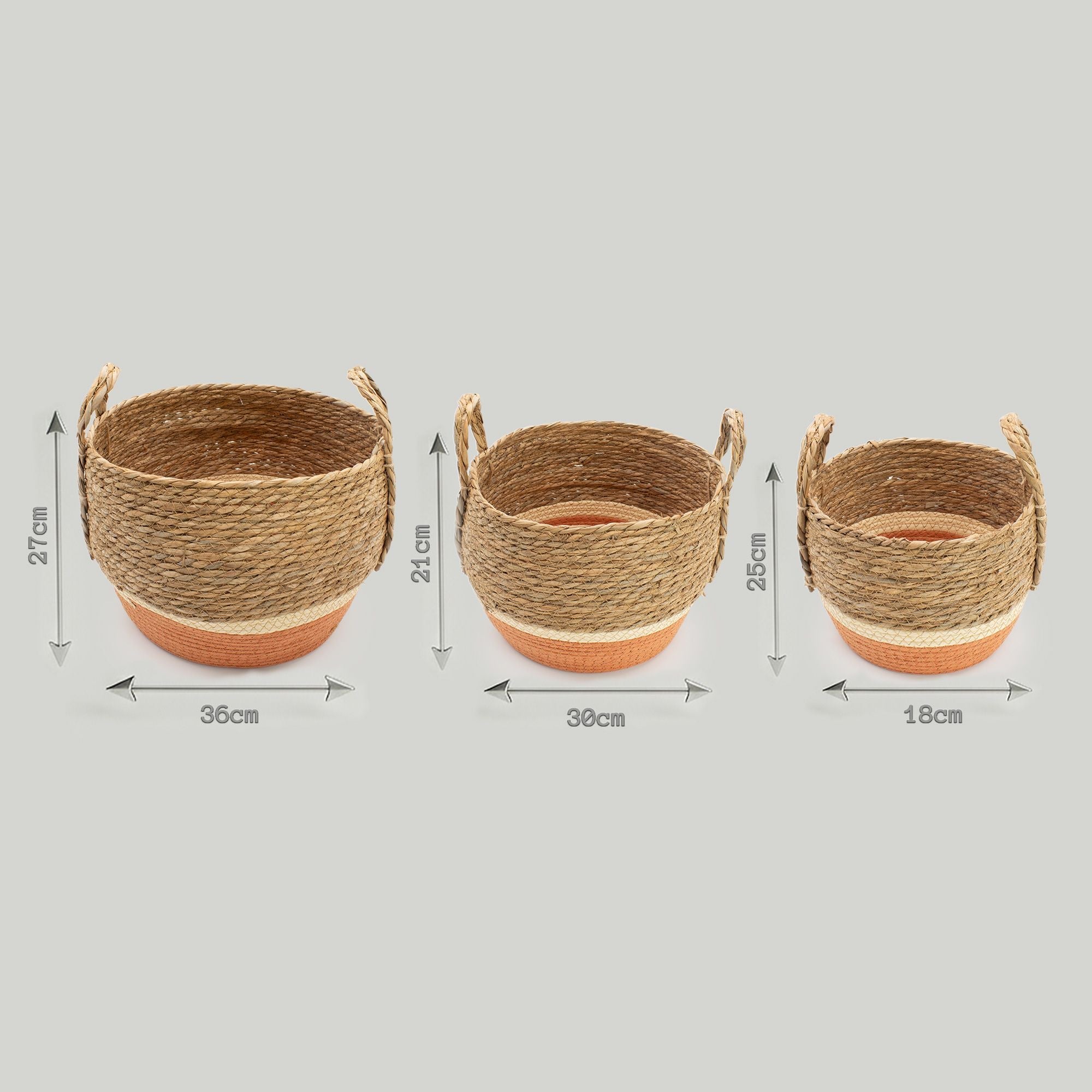 Cestas de Hoja de Plátano y Hierba Marina