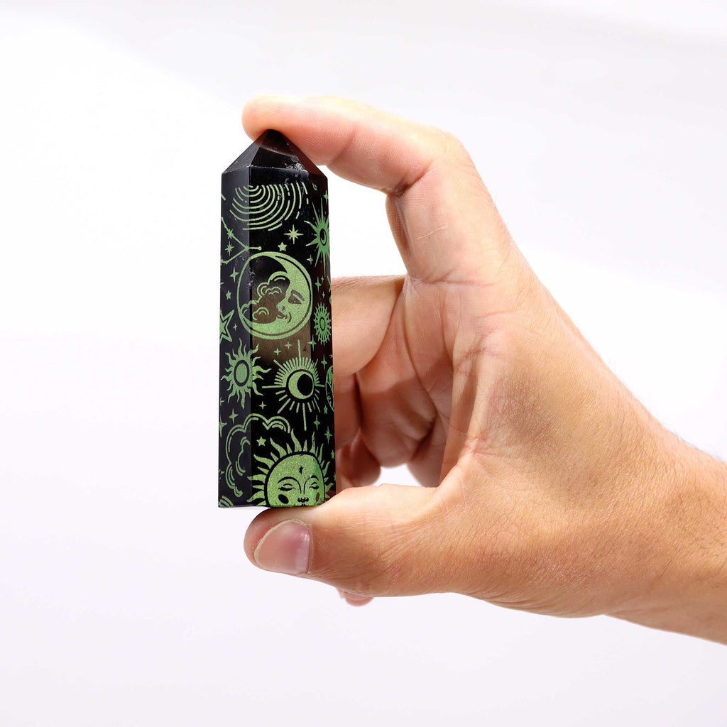 Punta de Obsidiana Negra Natural ( 5 modelos )