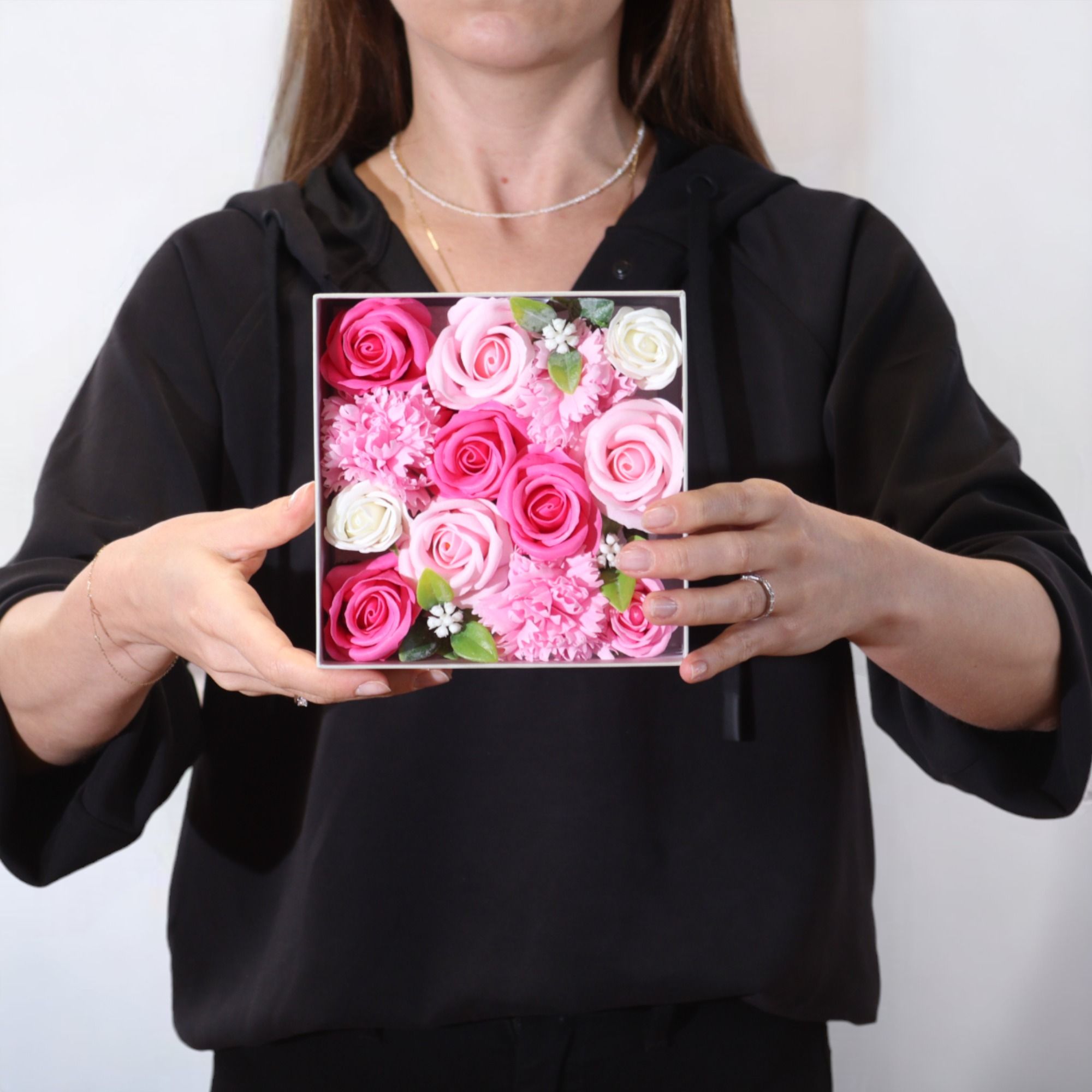Flores de Jabón Celebraciones y Festejos - Caja Cuadrada ( 5 modelos )