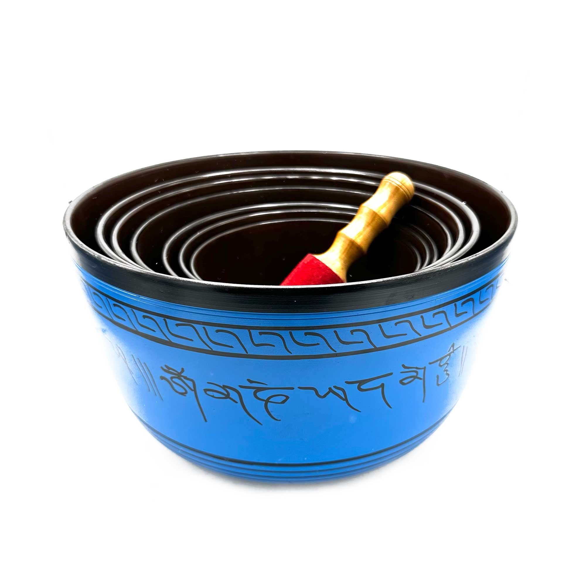 Juego de siete cuencos tibetanos para chakras pequeños (14-22 cm)( Aprox 7 kg )