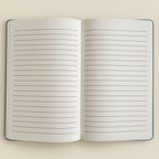 Cuaderno de terciopelo azul claro - 80 páginas - Abraza el viaje