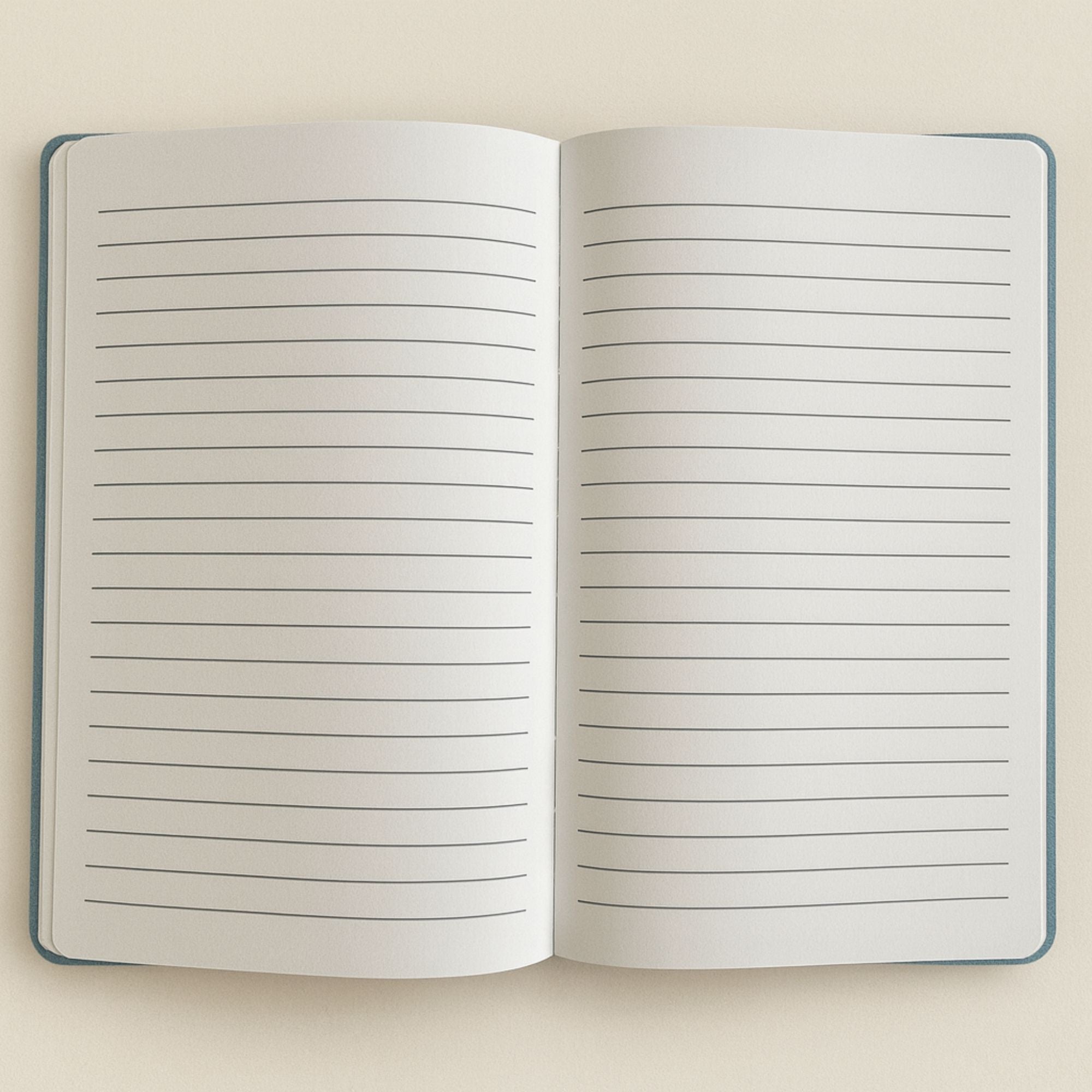 Cuaderno de terciopelo azul claro - 80 páginas - Abraza el viaje