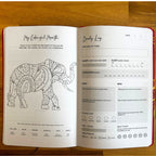 Cuaderno de Bienestar Blanco - 120 páginas - Árbol de la Vida en oro rosado