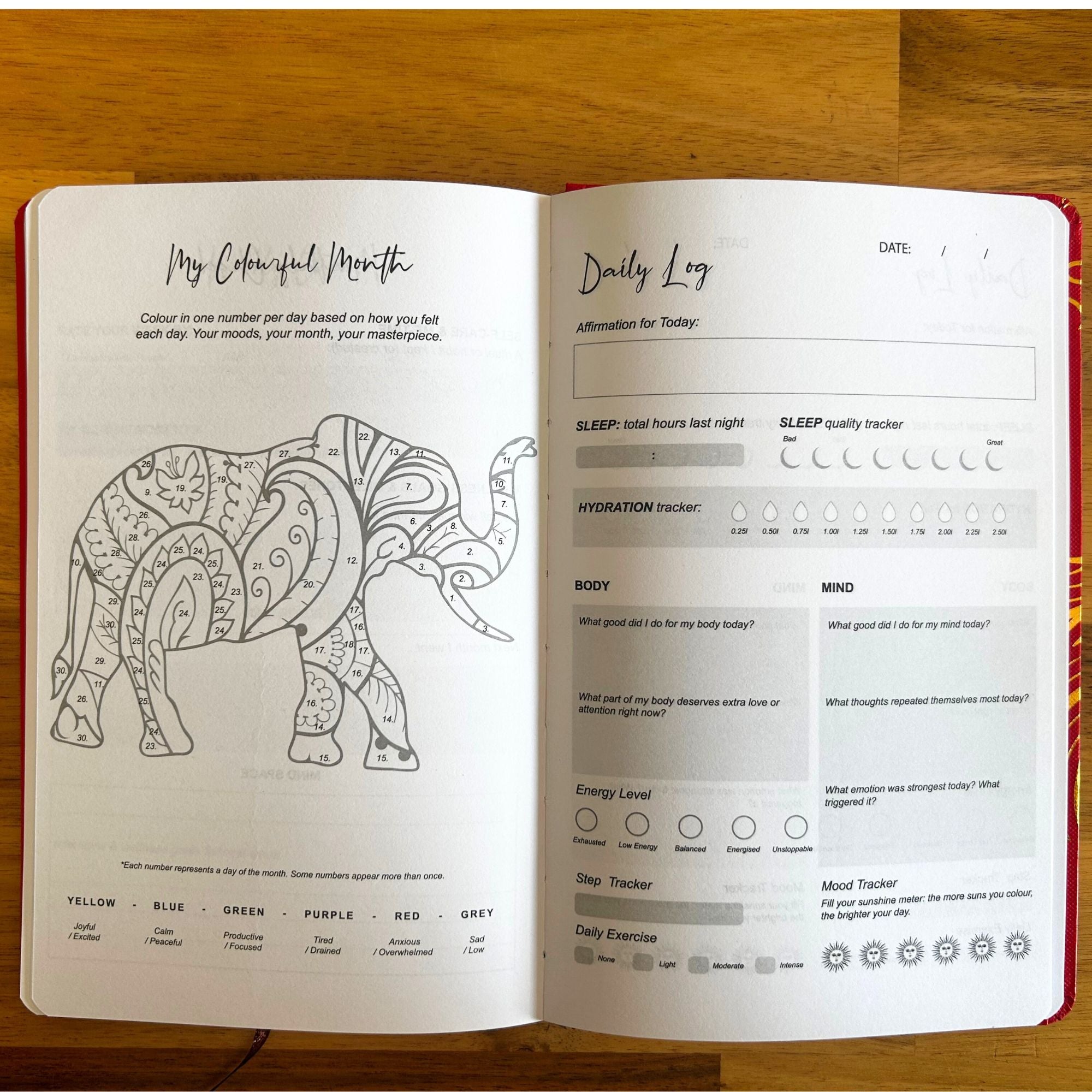 Cuaderno de Bienestar Blanco - 120 páginas - Árbol de la Vida en oro rosado