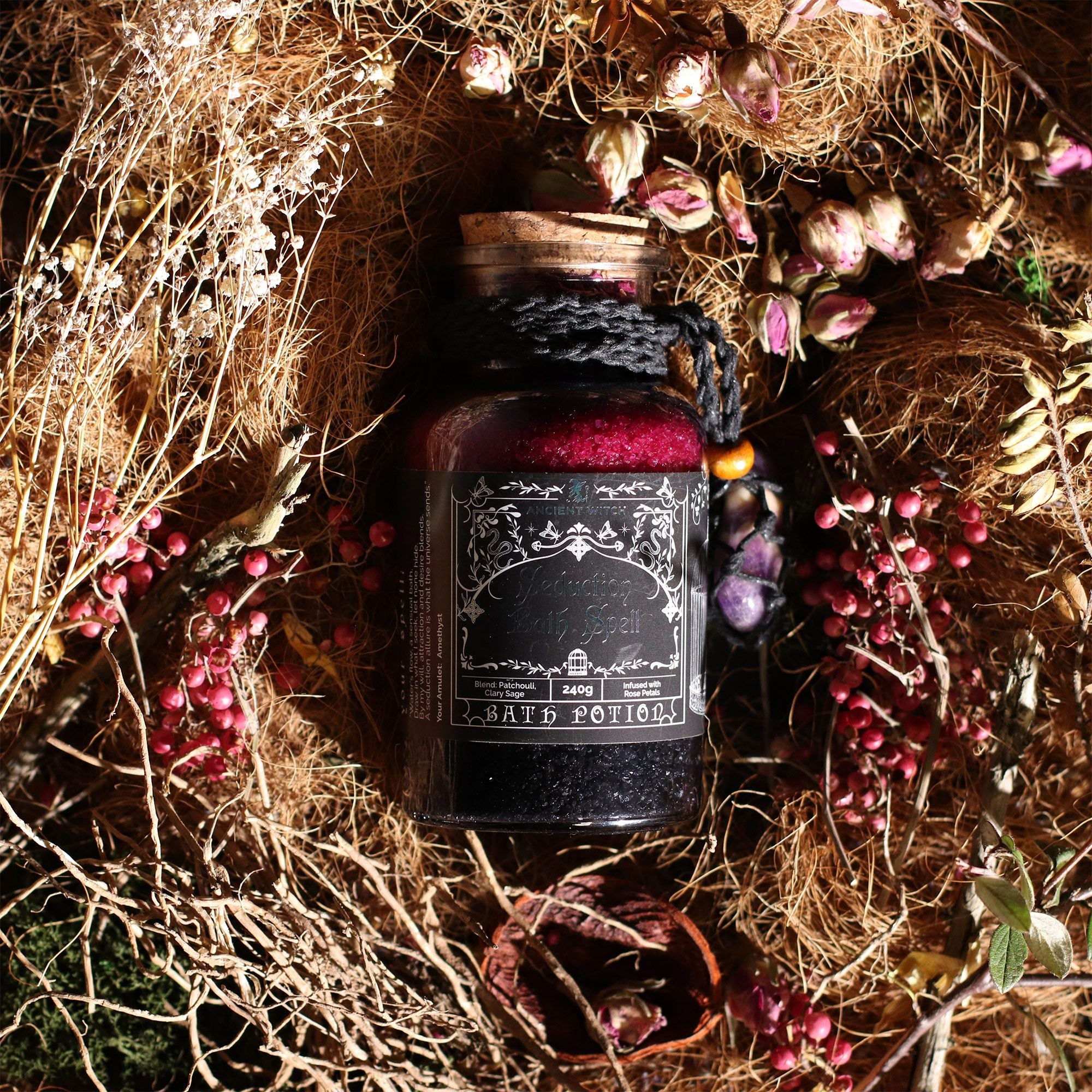 Poción Antiguo Hechizo de Baño de Bruja y Amuleto de Cristal ( 5 variantes )