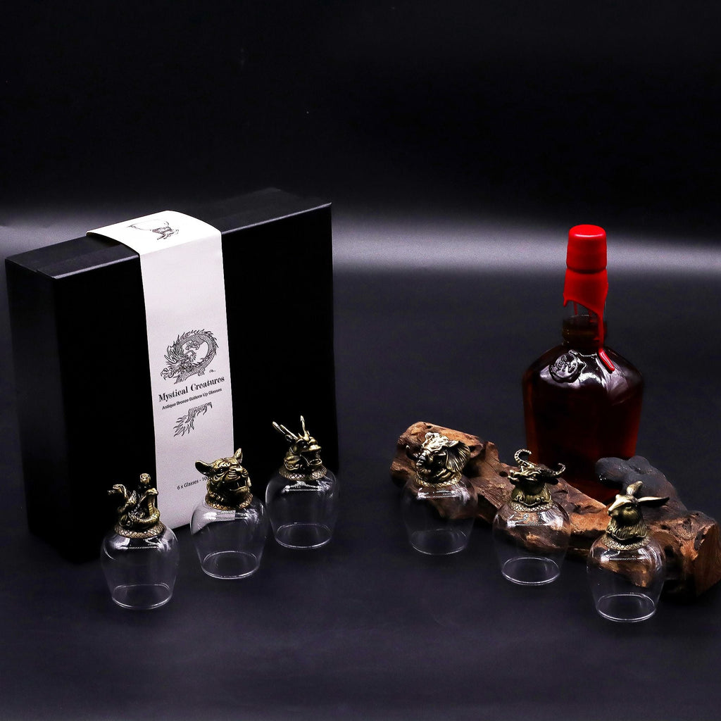 Set de Regalo Vasos de Chupito y Whisky · Criaturas Místicas ( 6 modelos )