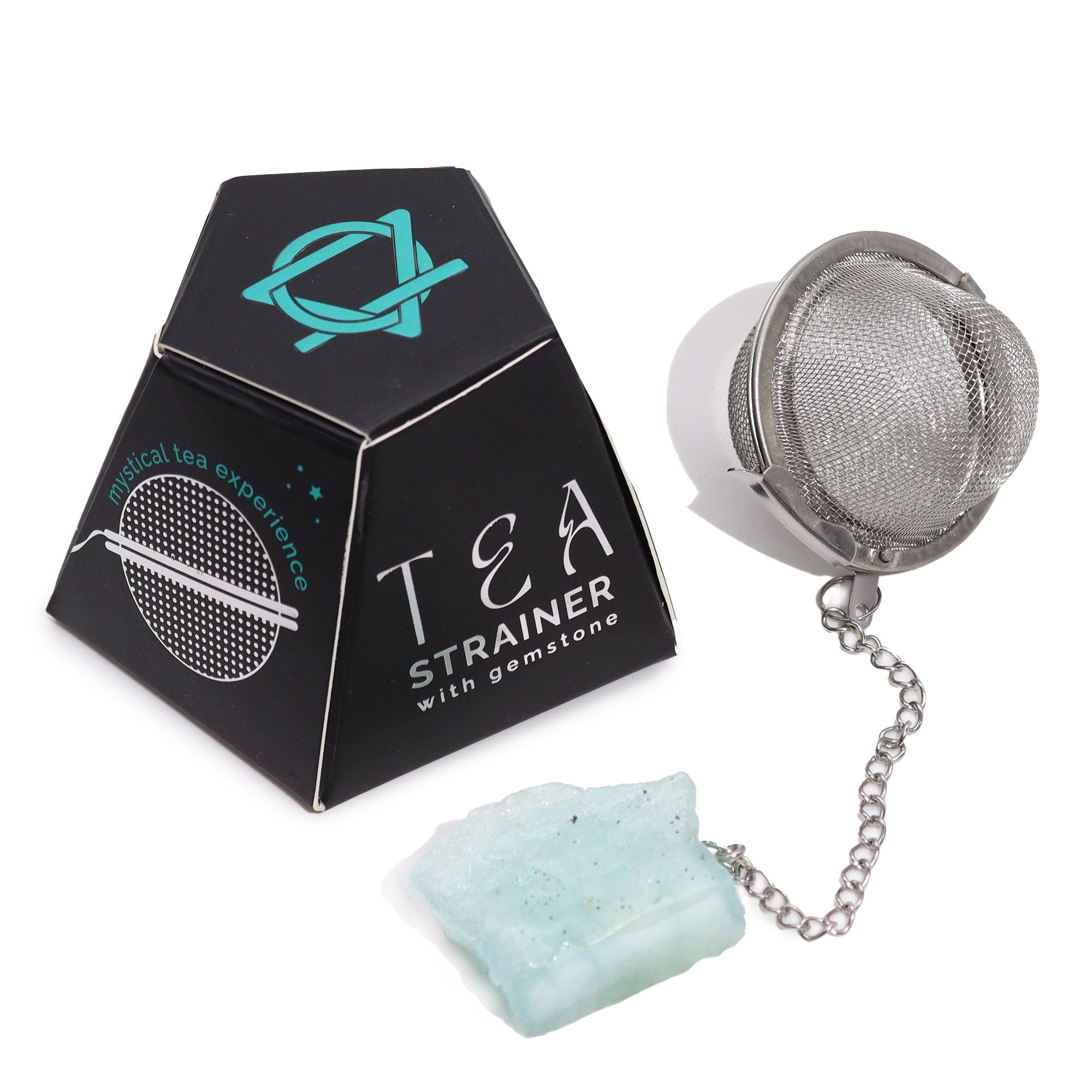 Infusor de Té con Piedra Preciosa Natural y Cadena ( 12 modelos diferentes )