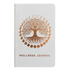 Cuaderno de Bienestar Blanco - 120 páginas - Árbol de la Vida en oro rosado
