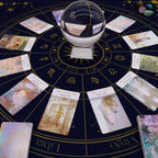 Paño para lectura de Tarot - Zodiaco ( 75x75 cm )
