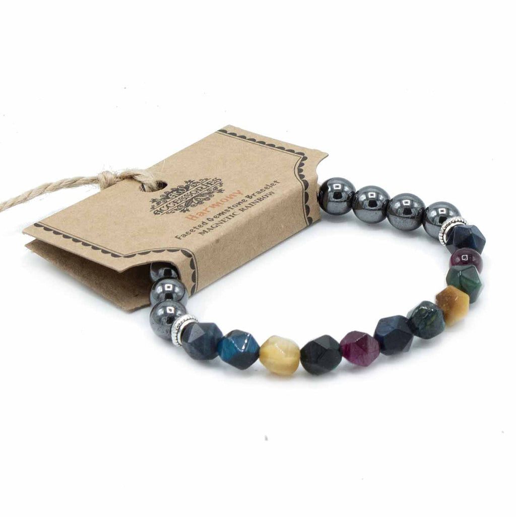Pulsera de Piedras Naturales Facetadas – Ajuste Elástico ( 12 modelos )