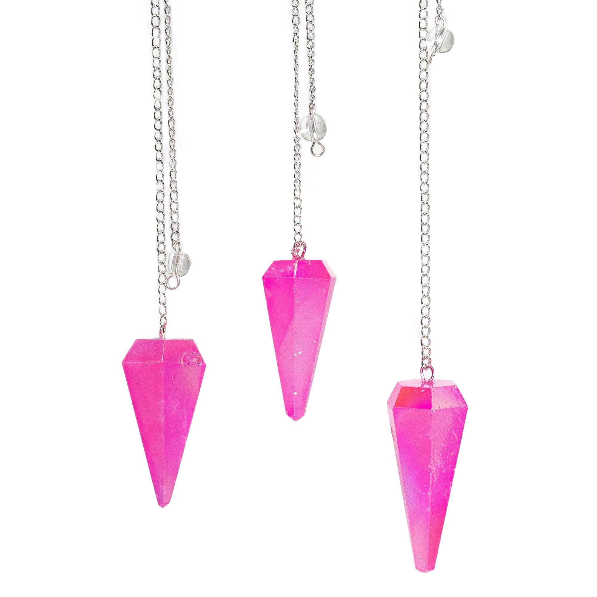 Péndulo de seis caras - Cristal Aurora ( 6 modelos de colores diferentes )