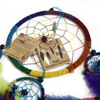 Atrapasueños Bali aro grande - Turquesa/Rosa/Morado