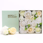 Caja Cuadrada - Bendiciones de Boda - Blanco y Marfil