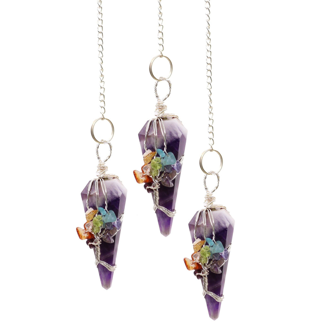 Péndulo de Piedras Preciosas con Cadena ( 16 modelos )