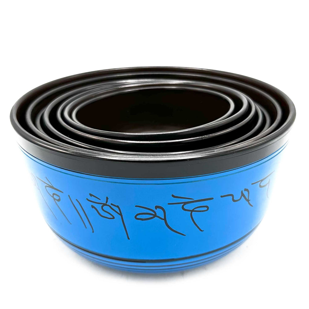 Juego grande de siete cuencos tibetanos para chakras (19,5-35 cm)( Aprox 18 kg )