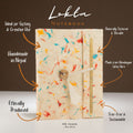 Cuaderno de algodón de colores surtidos Med Lokta Lrg (15x12cm) - 45 hojas