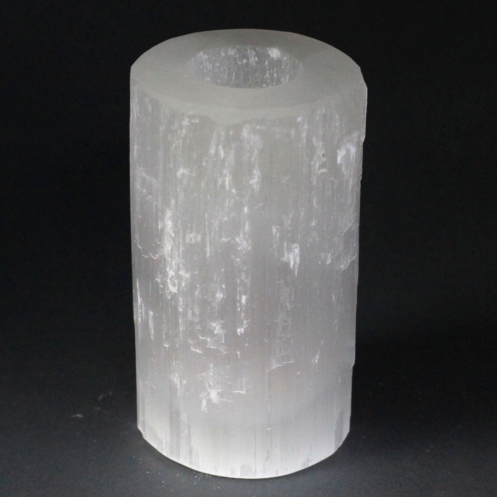 Candelero de Selenita Natural – Porta Velas de Energía y Luz ( 8 modelos diferentes )