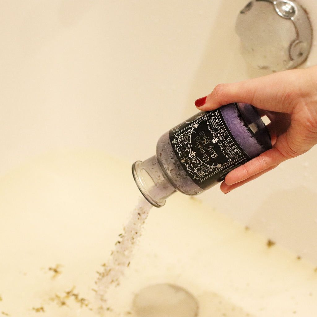 Poción Antiguo Hechizo de Baño de Bruja y amuleto de cristal de roca - Purificación