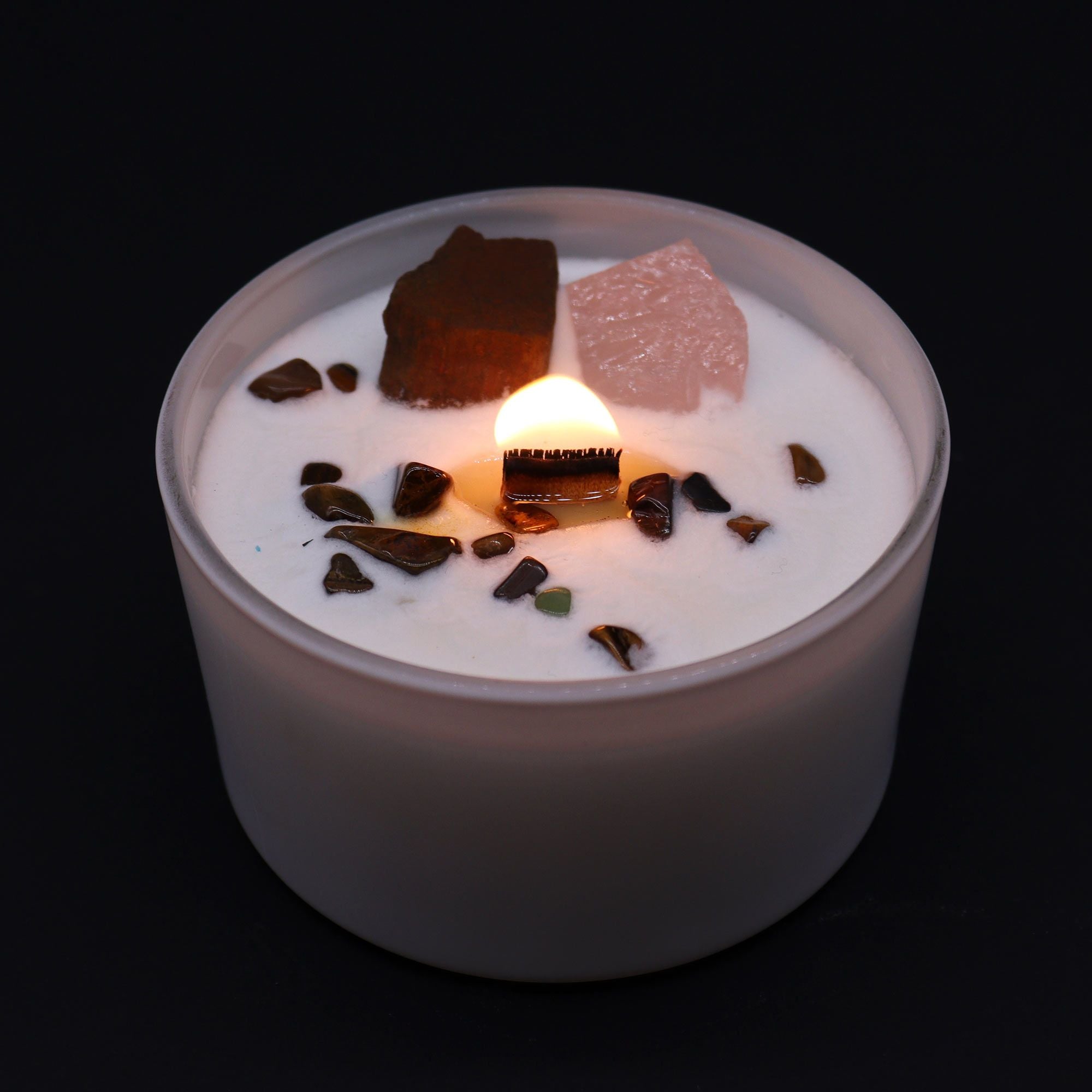 Vela de Chakra con Cristales Naturales ( 8 modelos )