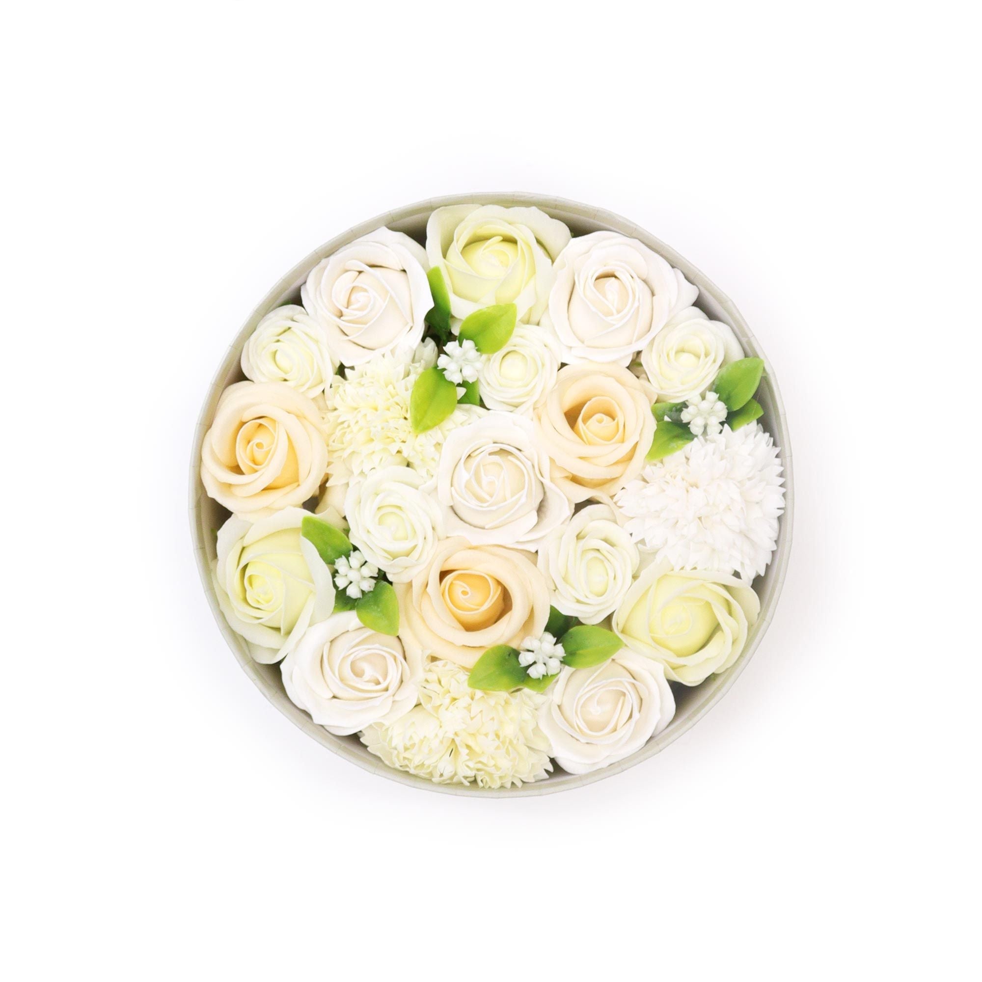 Flores de Jabón Celebraciones y Festejos -  Caja Redonda ( 6 modelos diferentes )