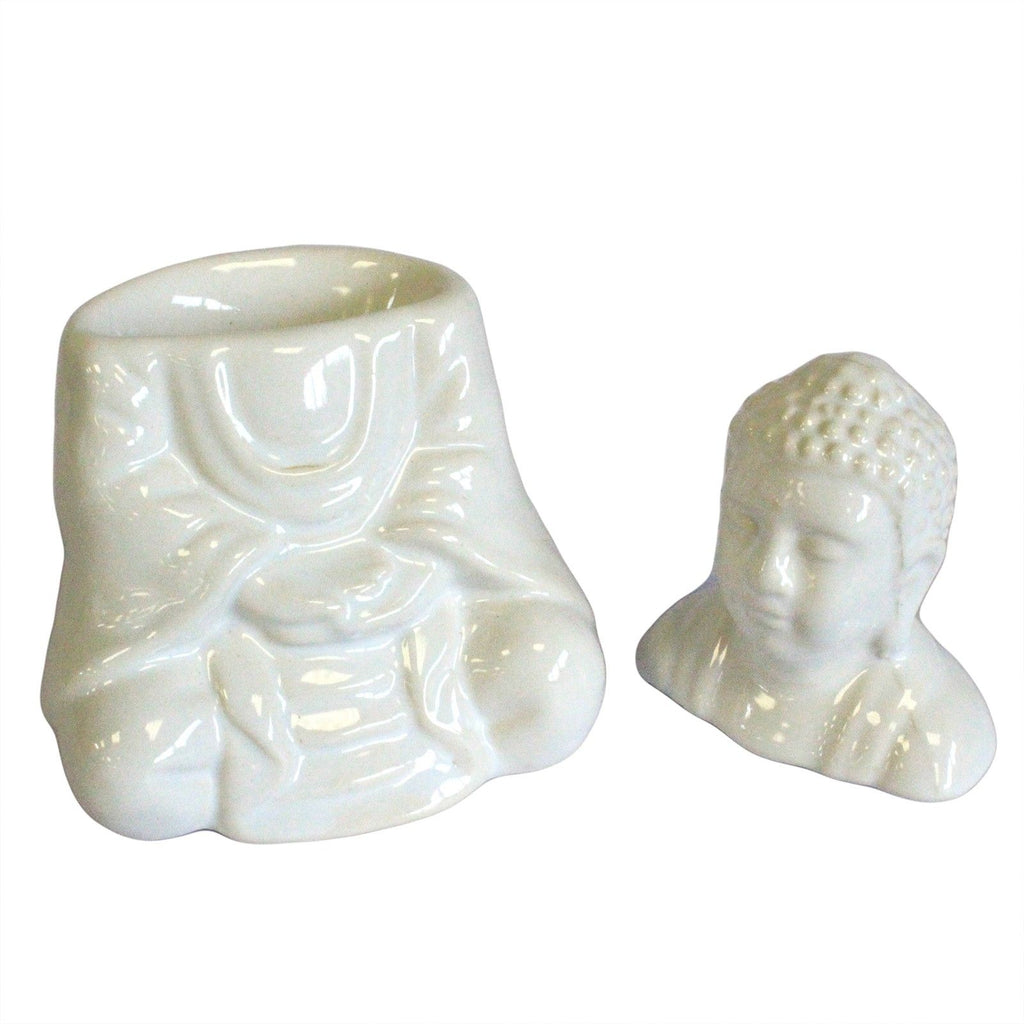 Quemador aceite Buda sentado - Blanco 1
