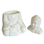 Quemador aceite Buda sentado - Blanco 1