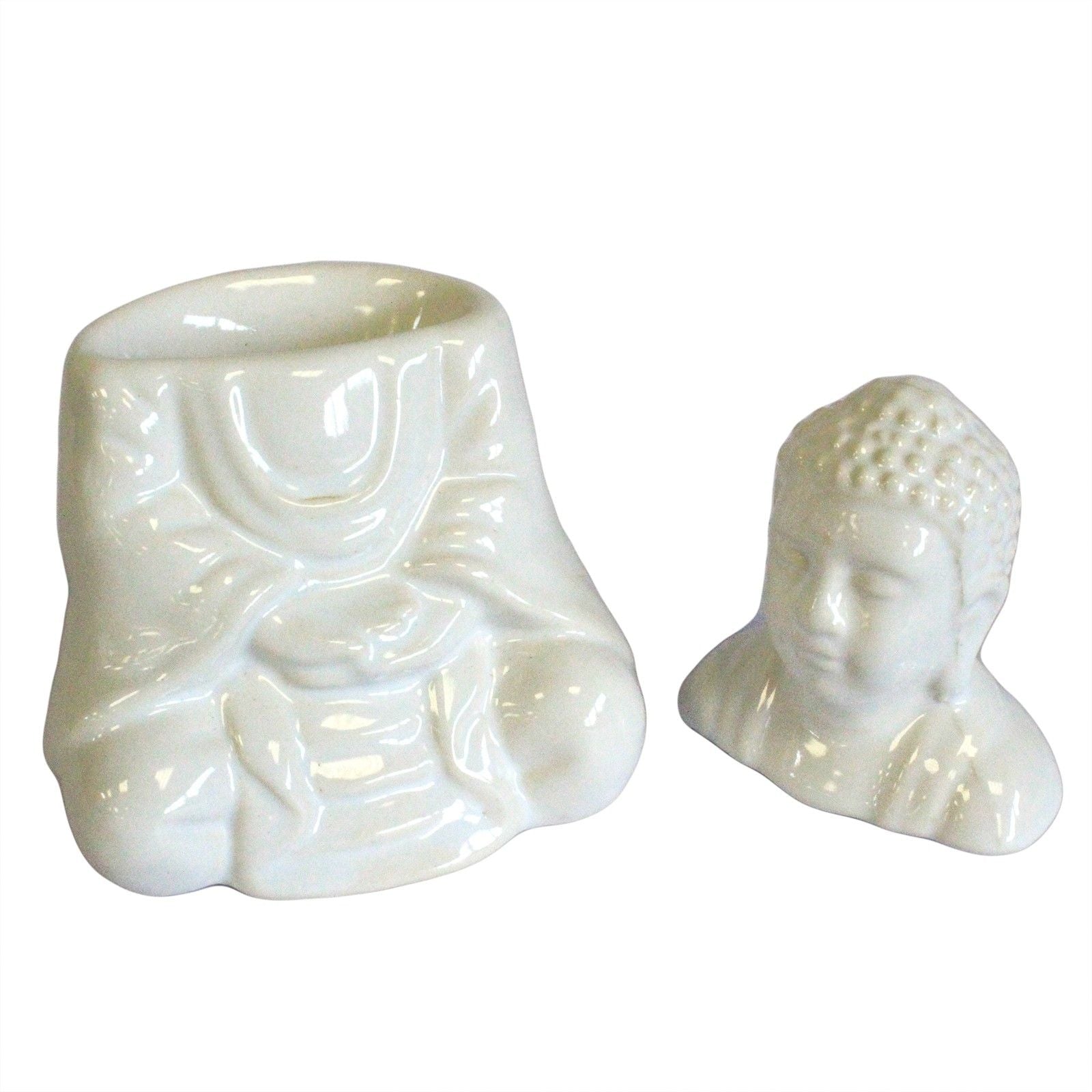 Quemador aceite Buda sentado - Blanco 1