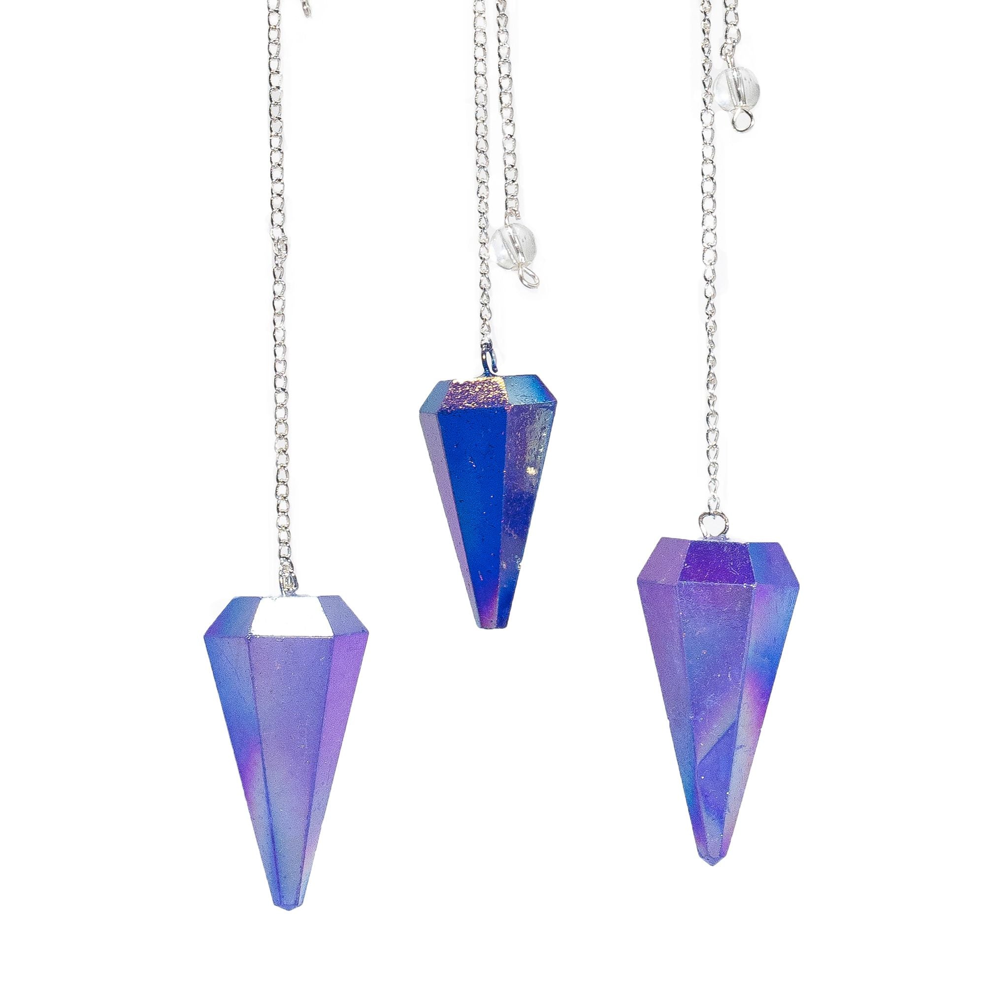 Péndulo de seis caras - Cristal Aurora ( 6 modelos de colores diferentes )