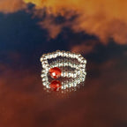 Conjunto de 3 Anillos con Gemas Ninfa ( 7 modelos )